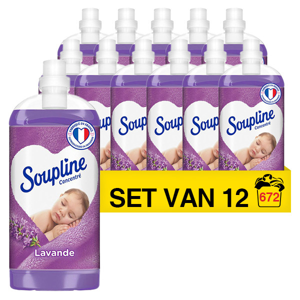 Soupline Aanbieding: Soupline wasverzachter Lavendel (12 flessen - 672 wasbeurten)  SSO00118 - 1