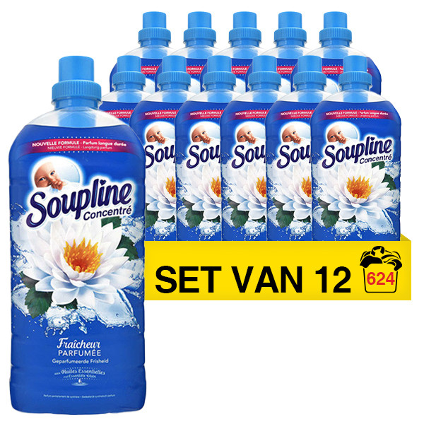 Soupline Aanbieding: Soupline wasverzachter Patchouli en Lotusbloem (12 flessen - 624 wasbeurten)  SSO00088 - 1