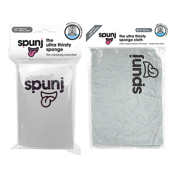 Spunj ultra absorberende doek + spons (grijs)  SSP00009 - 1
