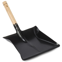 Stofblik zwart met houten handvat (123schoon huismerk)  SDR00076