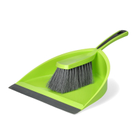 Stoffer en blik kunststof met rubberrand groen (123schoon-huismerk)  SDR06502