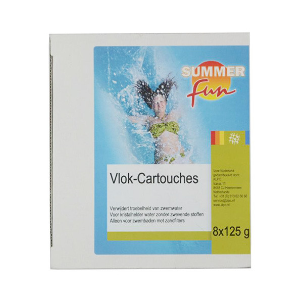 Summer Fun Vlok-cartouches zwembad (1 kg, 8 x 125 gram, Summer Fun)  SSU00043 - 1