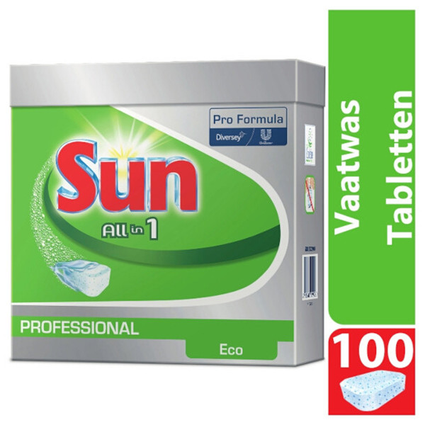 Aanbieding: 3x Sun Pro All-in-1 ECO vaatwastabletten (100 stuks) SSU00272 - 3