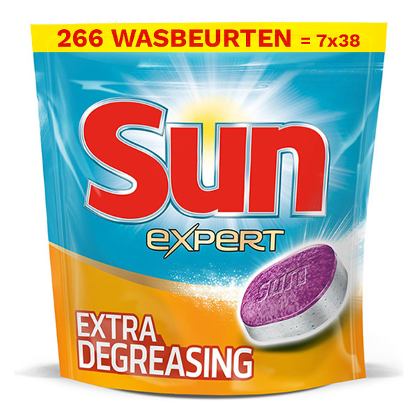 Sun Aanbieding: Sun All-In-1 Vaatwastabletten Extra Degreasing  (7 zakken - 266 vaatwasbeurten)  SSU00101 - 1