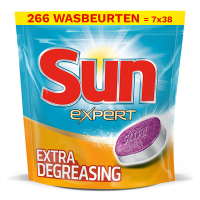 Sun Aanbieding: Sun All-In-1 Vaatwastabletten Extra Degreasing  (7 zakken - 266 vaatwasbeurten)  SSU00101