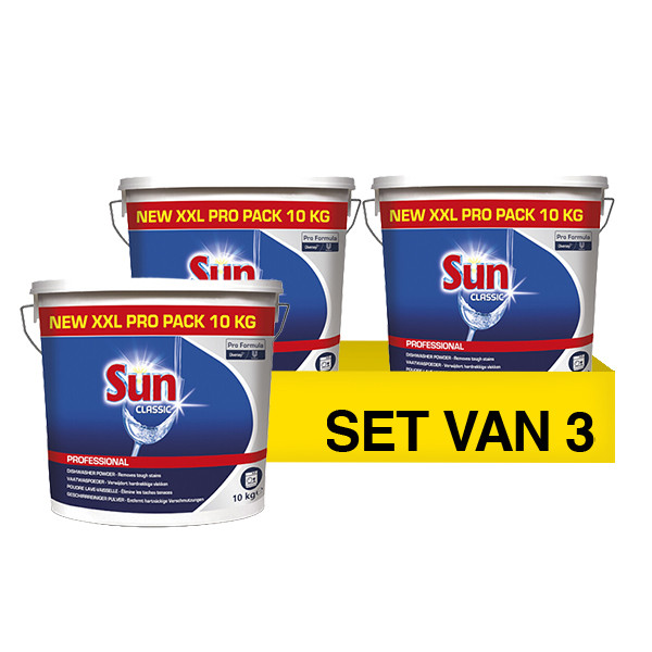 Aanbieding: Sun Classic Professional Vaatwaspoeder (3 verpakkingen - 240 wasbeurten) SSU00274 - 1