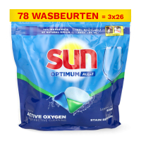 Aanbieding: Sun Optimum All-In-1 Vaatwascapsules (3 zakken - 78 vaatwasbeurten) SSU00273