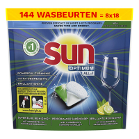 Sun Aanbieding: Sun Optimum All-In-1 Vaatwascapsules Citroen (8 dozen - 144 vaatwasbeurten)  SSU00117