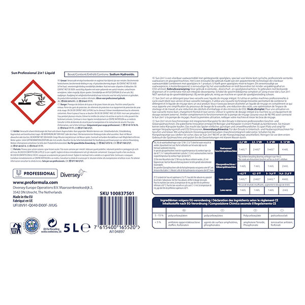 Aanbieding: Sun Professional 2 in 1 Vaatwasmiddel & Spoelglans (2 stuks à 5 L) SSU00264 - 2