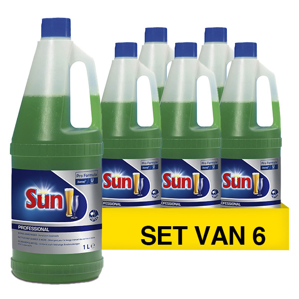 Aanbieding: Sun Professional Bierglasreiniger (6 stuks à 1 L) SSU00252 - 1