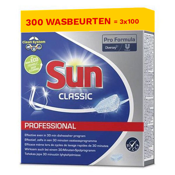 Sun Aanbieding: Sun Professional Classic vaatwastabletten (300 vaatwasbeurten)  SSU00115 - 1