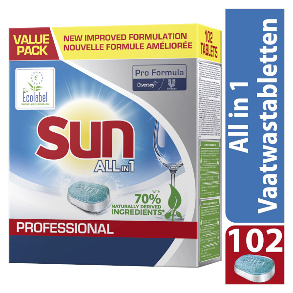 Sun All-in-1 Professional vaatwastabletten (102 vaatwasbeurten) SSU00118 - 3
