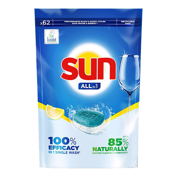 Sun All-in-1 Vaatwastabletten Citroen (62 stuks) SUN00035 - 1