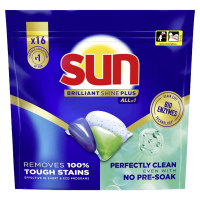 Sun Brilliant Shine Plus All-in-1 Vaatwascapsules (16 stuks) SSU00226