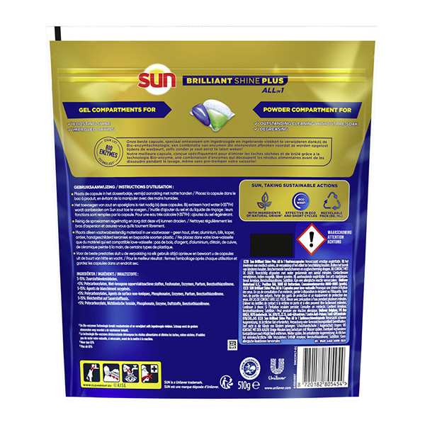 Sun Brilliant Shine Plus All-in-1 vaatwascapsules (34 stuks)  SSU00198 - 2
