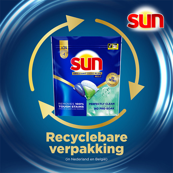 Sun Brilliant Shine Plus All-in-1 vaatwascapsules (34 stuks)  SSU00198 - 3