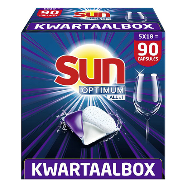 Sun Kwartaalbox: Sun Optimum All-in 1 vaatwastabletten Regular (90 vaatwasbeurten)  SSU00140 - 1
