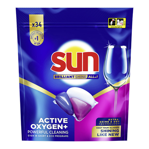Sun Vaatwascapsules Allin1 Briliant Shine (34 stuks) SSU00173 - 1