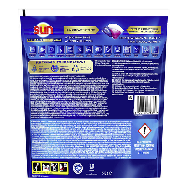 Sun Vaatwascapsules Allin1 Briliant Shine (34 stuks) SSU00173 - 2