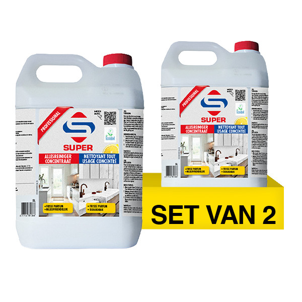Aanbieding: Super Allesreiniger Concentraat Ecolabel (2 jerrycans - 5 liter) SSU00376 - 1