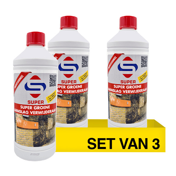 Aanbieding: Super Groene Aanslagverwijderaar (3 flessen - 1000 ml) SSU00455 - 1