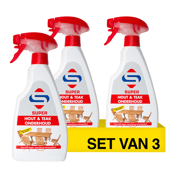 Aanbieding: Super Hout & Teak Cleaner Spray (3 flessen - 500 ml) SSU00458 - 1