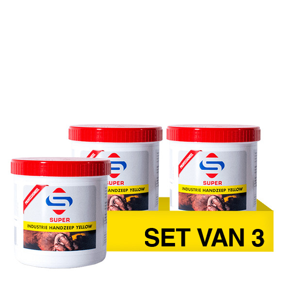 Aanbieding: Super Industriële Handzeep Geel (3 potten - 600 ml) SSU00481 - 1