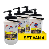 Aanbieding: Super Industriële Handzeep Geel met Pomp (4 flessen - 3 liter) SSU00420
