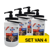 Aanbieding: Super Industriële Handzeep Wit met Pomp (4 flessen - 3 liter) SSU00416
