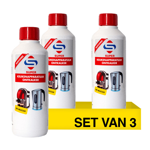 Aanbieding: Super Keukenapparatuur Ontkalker (3 flessen - 500 ml) SSU00466 - 1