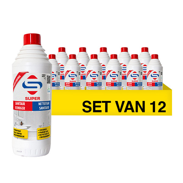 Aanbieding: Super Sanitairreiniger Ecolabel (12 flessen - 1000 ml) SSU00284 - 1