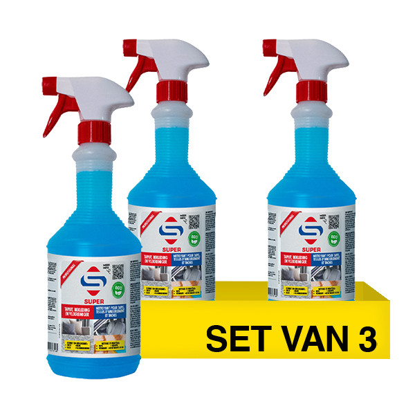 Aanbieding: Super Tapijt-, Bekleding- & Vlekreiniger Spray (3 flessen - 1000 ml) SSU00469 - 1