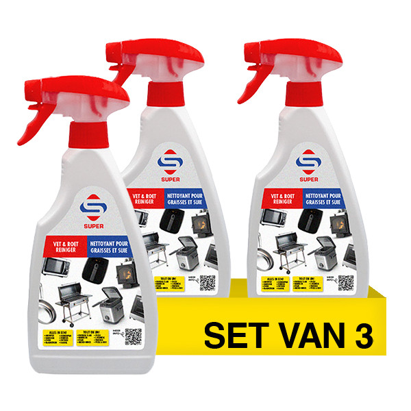 Aanbieding: Super Vet & Roet Reiniger Spray (3 flessen - 500 ml) SSU00460 - 1