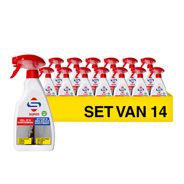 Aanbieding: Super Voeg- & Weerplekreiniger Chloorvrij Spray (14 flessen - 500 ml) SSU00282 - 1