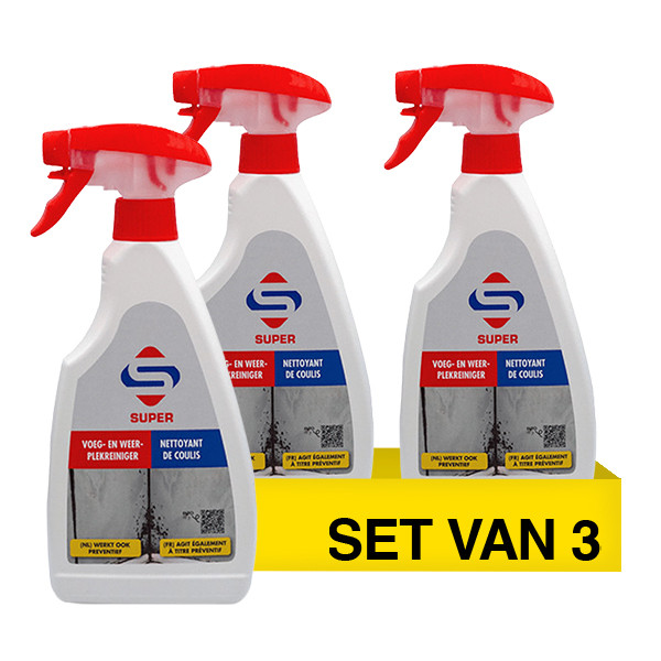 Aanbieding: Super Voeg- & Weerplekreiniger Spray (3 flessen - 500 ml) SSU00427 - 1
