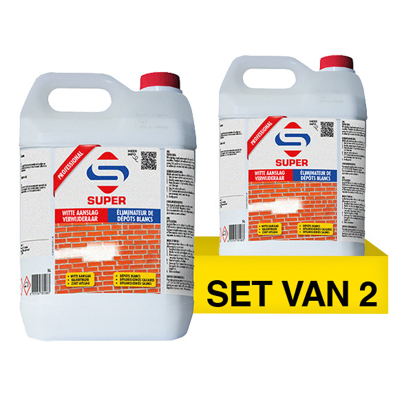 Aanbieding: Super Witte Aanslagverwijderaar Concentraat (2 jerrycans - 5 liter) SSU00342 - 1