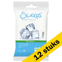 Sweeps Aanbieding: 12x Sweeps Refreshing Wipes vochtige doekjes (15 stuks)  SSW00069
