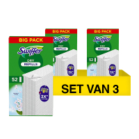 Swiffer Aanbieding: Swiffer Dry Vloerdoekjes Navulling  (3 dozen - 156 stuks)  SWI00131