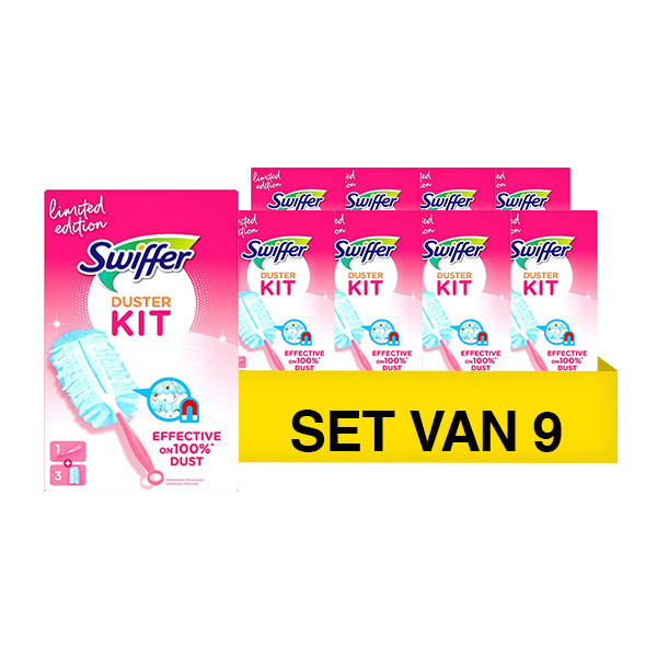 Swiffer Aanbieding: Swiffer Duster Starterkit + 3 Dusters Roze Limited Edition (9 stuks)  SWI00145 - 1