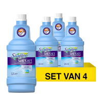 Swiffer Aanbieding: Swiffer Wet Jet Reinigingsmiddel navulling (4 flessen a 1,25 liter)  SSW00540