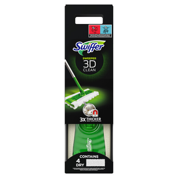 Swiffer Sweeper 3D Clean Starterskit (1 Vloerreiniger + 4 Droge Doekjes + 2 Vochtige Doekjes)  SSW00592 - 1