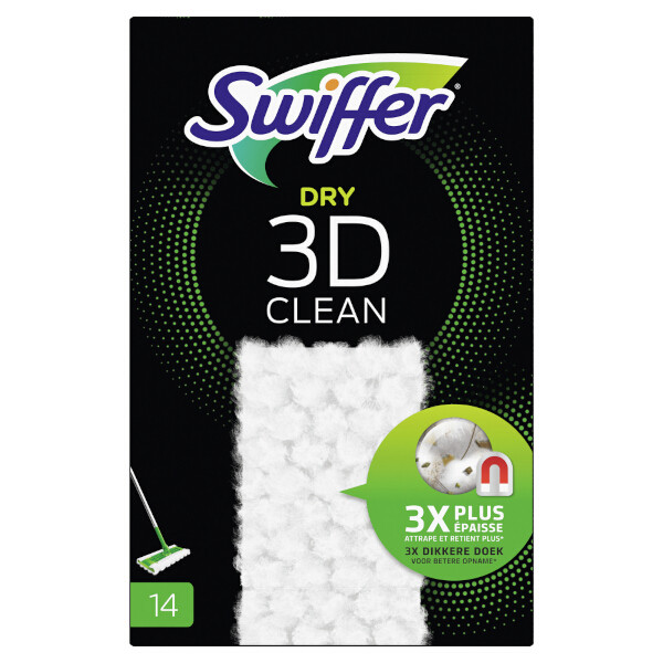 Swiffer Sweeper 3D Clean vloerdoekjes navulling (14 doekjes)  SSW00591 - 1