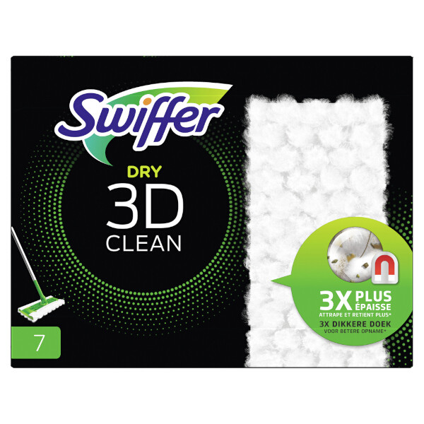 Swiffer Sweeper 3D Clean vloerdoekjes navulling (7 doekjes)  SSW00590 - 1