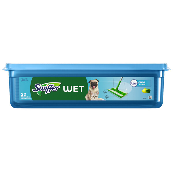 Swiffer Sweeper Huisdier vloerdoekjes nat navulling citroenfris (20 doekjes)  SSW00586 - 1