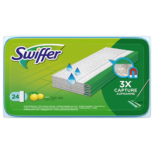 Swiffer Sweeper vloerdoekjes nat navulling met citroen (24 doekjes)  SSW00597 - 1