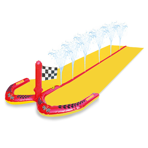 Swim Essentials opblaasbare waterglijbaan Racing Sprinkler | Dubbel | 550 cm  SSW00518 - 1
