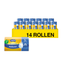 Swirl Aanbieding: 14x Swirl vuilniszakken handvat voor badkamer 5 liter (40 stuks)  SSW00109