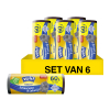 Aanbieding: 6x Swirl vuilniszakken trekband 60 liter (10 stuks)