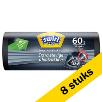Swirl Aanbieding: 8x Swirl vuilniszakken PRO extra stevig 60 liter (12 stuks)  SSW00103