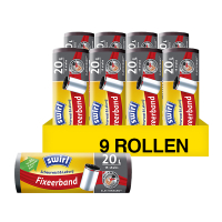 9x Swirl vuilniszakken fixeerband voor pedaalemmers 20 liter (15 stuks)